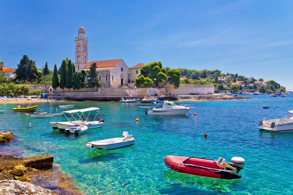 Blue waters of hvar island