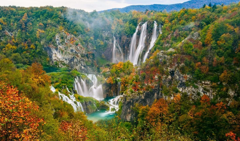 Plitvice Lakes Waterfall