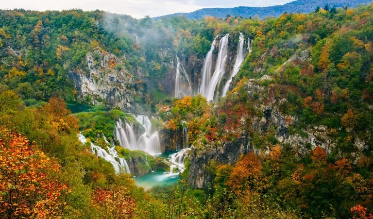 Plitvice Lakes Waterfall