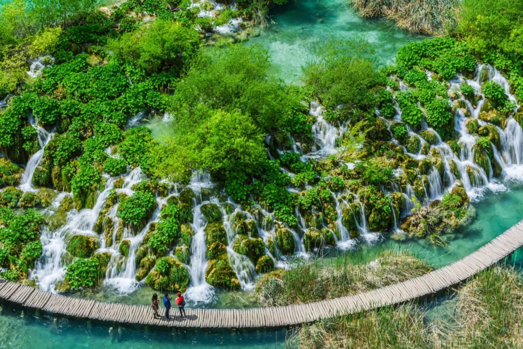 Plitvice meren van bovenaf