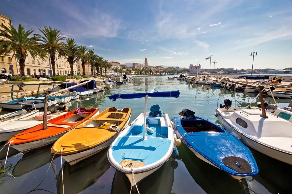 Enjoy Split's marina before parasailing over its seas